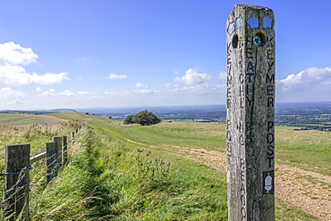 View from the South Downs Way footpath, Sussex, England, United Kingdom, Europe 