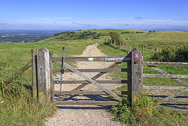 View from the South Downs Way footpath, Sussex, England, United Kingdom, Europe