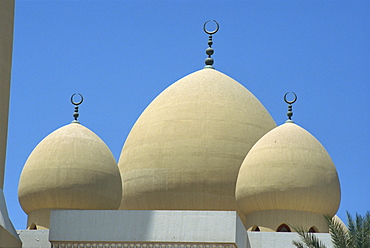 The domes of the Ber Dubai Mosque, Dubai, United Arab Emirates, Middle East