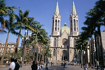 City cathedral, Sao Paulo, Brazil, South America