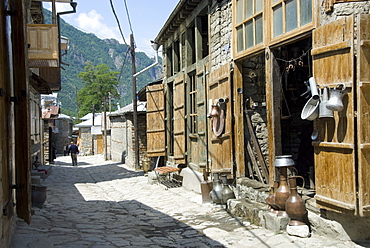 Lahic, traditional village in Greater Caucasus Mountains, near Shaki, Azerbaijan, Central Asia, Asia