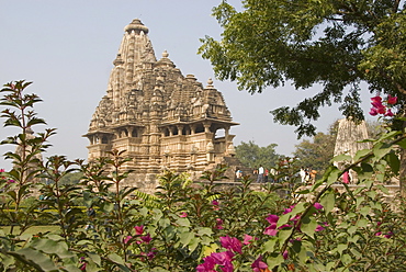 Lakshmana Temple, Chandela temple dedicated to Vishnu, within Western Group, Khajuraho, UNESCO World Heritage Site, Madhya Pradesh state, India, Asia