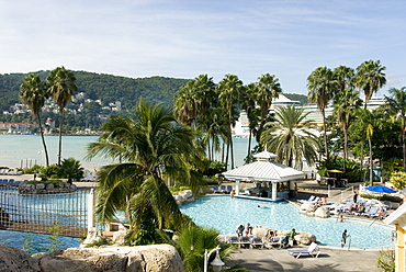 Luxury hotel at Ocho Rios, north coast of Jamaica, West Indies, Caribbean, Central America