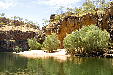 Nitmiluk Gorge in hard sandstone, Katherine, Northern Territory, Australia, Pacific