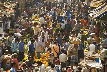 Armenia Ghat market, Kolkata (Calcutta), West Bengal, India, Asia