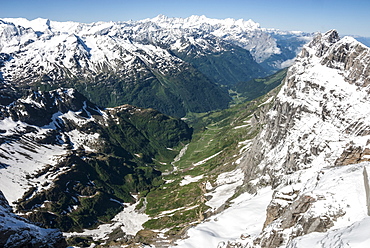 Wendental, seen from Titlis, above Engelberg, Unterwald, Switzerland, Europe