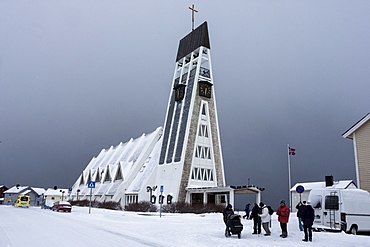 Parish church of Hammerfest, Finnmark, Arctic, Norway, Scandinavia, Europe