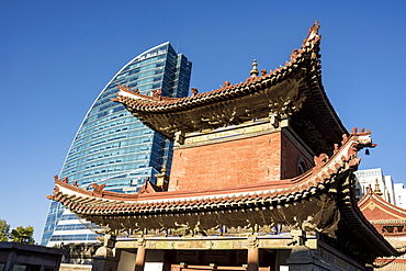 Choijin Lama Monastery and Blue Sky Building, Ulaanbaatar, Mongolia, Asia