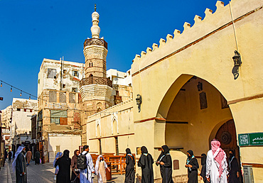 Masjid al Shafi mosque, Al Balad (Old Town), Jeddah, Saudi Arabia, Middle East