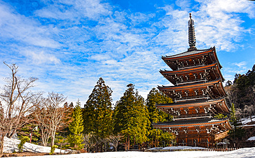 Seiryu-ji Buddhist temple built 1982 on outskists of Aomori, northern Honshu, Japan