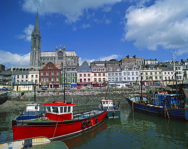 The harbour at Cobh, County Cork, Munster, Republic of Ireland, Europe