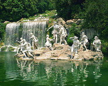 The Cascade, Caserta la Reggia (Regia di Caserta), UNESCO World Heritage Site, in Campania, Italy, Europe