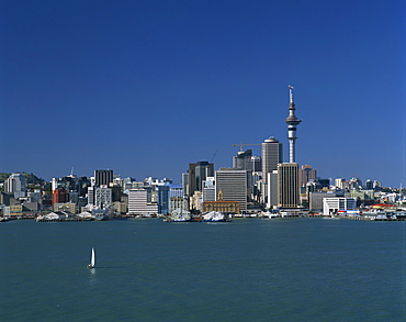 Skyline of Waitemata Harbour, Auckland, Central Auckland, North Island, New Zealand, Pacific