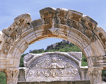 Temple of Hadrian, Ephesus, Anatolia, Turkey, Asia Minor, Eurasia