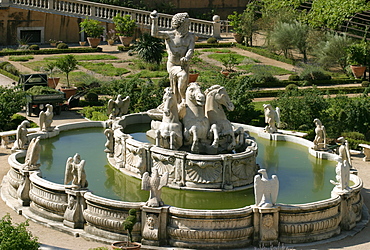 Fountain in Palazzo del Principe, Genoa, Liguria, Italy, Europe