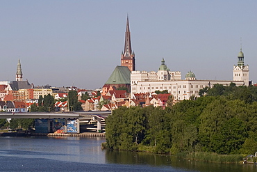 Castle, cathedral and River Odra, Szczecin, West Pomerania, Poland, Europe