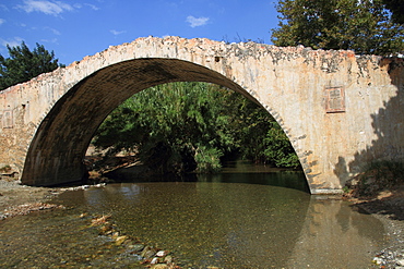 Old bridge at Preveli, Chania province, Crete, Greek Islands, Greece, Europe