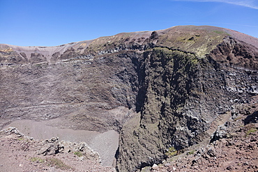 Crater of Vesuvius, Campania, Italy, Europe