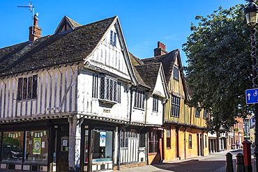 Old houses in Silent Street, Ipswich, Suffolk, England, United Kingdom, Europe