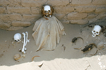 Inca cemetery near Nazca, Peru, South America