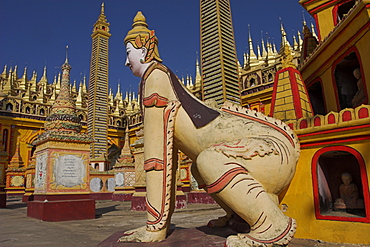 Thanboddhay Paya, built between 1939 and 1952 by Moehnyin Sayadaw and said to contain over half a million Buddha images, Monywa, Sagaing Division, Myanmar (Burma), Asia