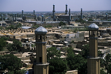 View from the Citadel (Qala-i-Ikhtiyar-ud-din) with the Friday Mosque (Masjet-eJam) in the background, Herat, Afghanistan, Asia