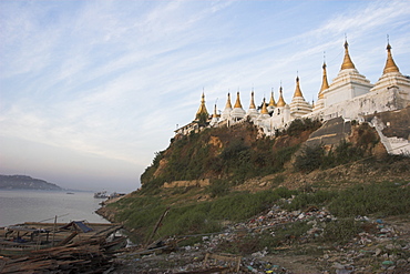 Shwe Kyet Kye Pagoda opposite Sagaing Hill, Mandalay, Myanmar (Burma), Asia