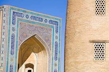 Detail of the Kalon mosque, Bukara, Uzbekistan, Central Asia, Asia