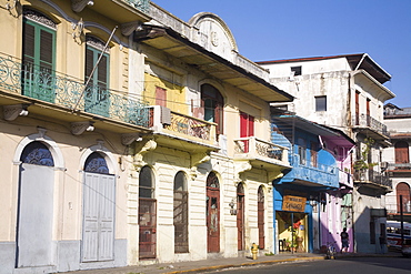 Street in Casco Viejo, Panama City, Panama, Central America