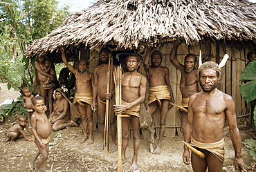 Yali people watch ceremony, Membegan, Irian Jaya, Indonesia, Southeast Asia, Asia