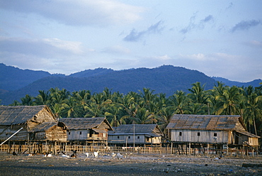 Houses on stilts, Riung, island of Flores, Indonesia, Southeast Asia, Asia