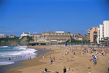 The beach, Biarritz, Aquitaine, France, Europe