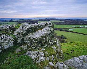 Sunset, from Brent Tor, near Tavistock, Dartmoor, Devon,England