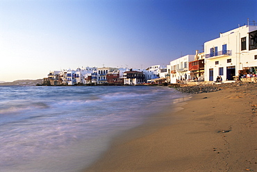 Little Venice, Mykonos Town, island of Mykonos, Cyclades, Greece, Europe