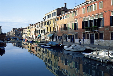 Canalside houses, The Ghetto, Venice, Veneto, Italy, Europe