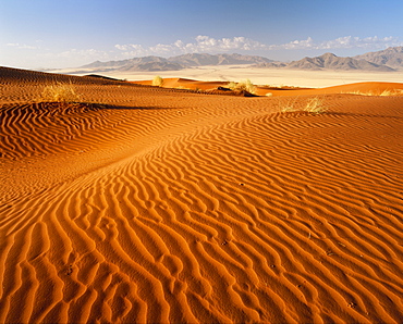 Sand dunes and mountains, Namib Rand game reserve, Namib Naukluft Park, Namibia, Africa 