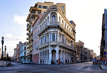 Buildings at the end of Prado, near The Malecon, Havana Centro, Havana, Cuba, West Indies, Central America 