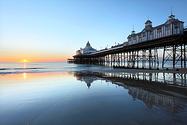 Eastbourne Pier at sunrise, Eastbourne, East Sussex, England, United Kingdom, Europe