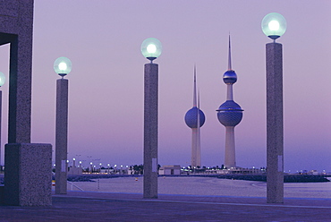 Water towers, Kuwait City, Kuwait, Middle East