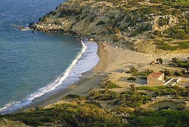 Coastline at Korfos Beach, on Gavdos, Greece, Europe