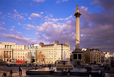 Nelson's Column and Trafalgar Square, London, England, United Kingdom, Europe