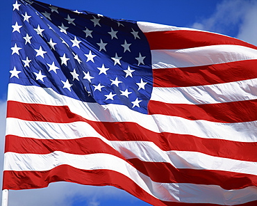 Close-up of the Stars & Stripes, United States of America, North America