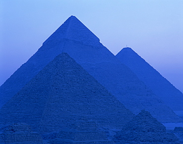 Pyramids at Giza, UNESCO World Heritage Site, Cairo, Egypt, North Africa, Africa