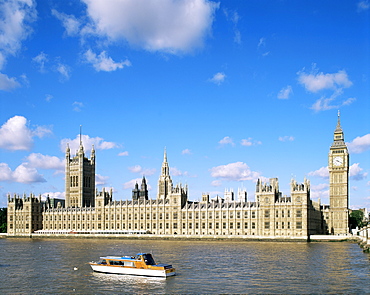 River Thames and the Houses of Parliament, UNESCO World Heritage Site, Westminster, London, England, United Kingdom, Europe