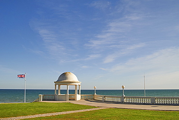 View towards the English Channel from De La Warr Pavilion, Bexhill-on-Sea, East Sussex, England, United Kingdom, Europe