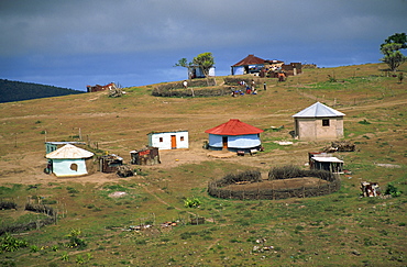 Hillside Xhosa village in the former Ciskei, Cape Province, South Africa, Africa