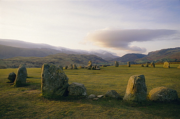 Castlerigg Stone Circle (the Druid's Circle), Lake District National Park, Cumbria, England, UK, Europe