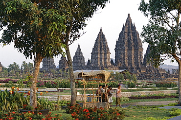 Hindu temples at Prambanan, UNESCO World Heritage Site, island of Java, Indonesia, Asia