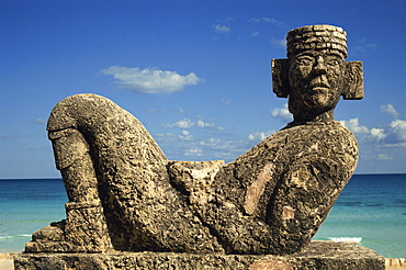 Statue of Chac-Mool, Cancun, Quitana Roo, Mexico, North America