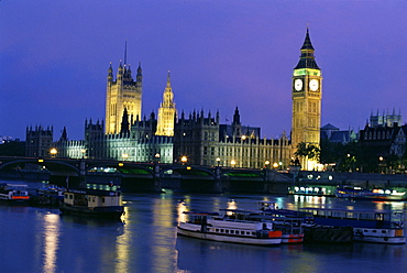 Houses of Parliament across the River Thames, London, England, United Kingdom, Europe